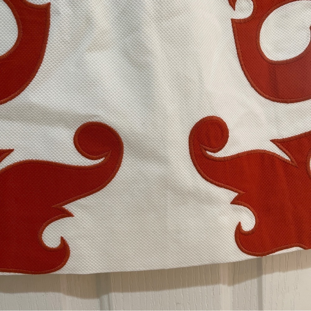 ANTHROPOLOGIE Mini Skirt Small Size 6 Off White rust red orange lined EUC ANTHRO - Picture 4 of 7